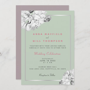 Spring Floral Elegant Cottagecore Original Wedding Invitation