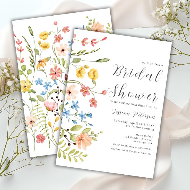 Spring Floral Elegant Garden Bridal Shower  Invitation (Creator Uploaded)