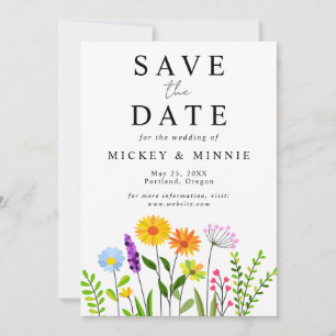 Spring Floral Elegant Wedding  Save The Date