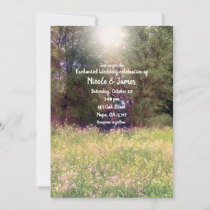 Spring Floral Enchanted Forest Trees Wedding Woods Invitation