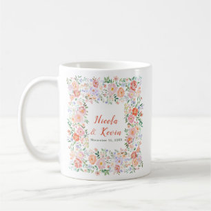Spring Floral Flowers Wedding  Coffee Mug