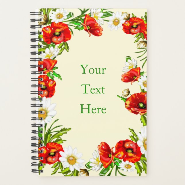Spring Floral Frame Planner Custom Text (Front)
