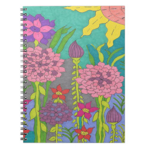 Spring Floral Garden Art  Notebook