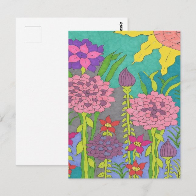 Spring Floral Garden Art Postcard (Front/Back)