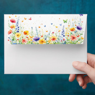 Spring Floral Garden Butterflies  Envelope