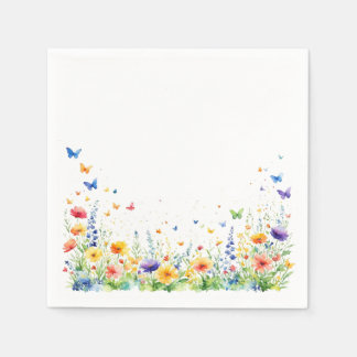 Spring Floral Garden Butterfly Cocktail Napkins