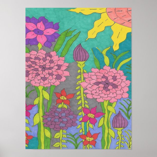 Spring Floral Garden  Poster (Front)