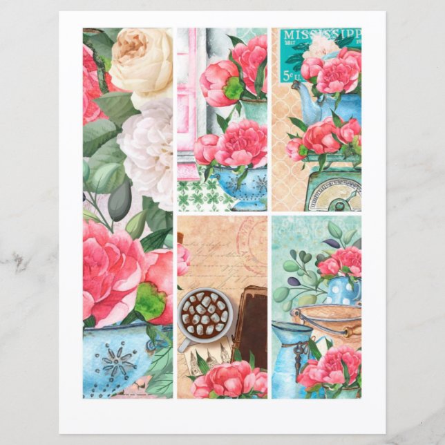 Spring floral garden Romantic Scrapbook elements  (Front)