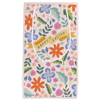 Spring Floral Happy Easter Small Gift Bag