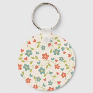 Spring Floral Keychain