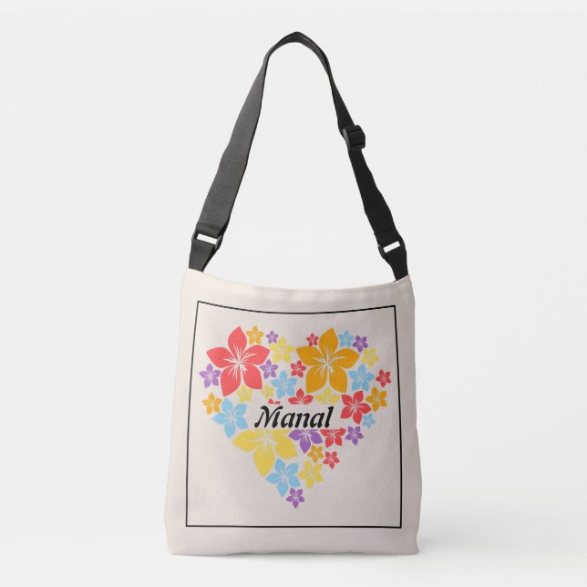 Spring Floral Love Heart Tote (Front)