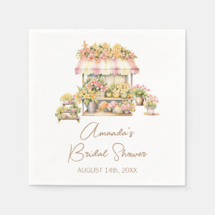 Spring Floral Market Love In Bloom Bridal Shower Napkin