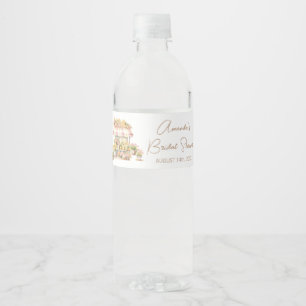 Spring Floral Market Love In Bloom Bridal Shower Water Bottle Label