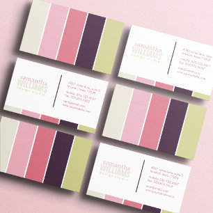 Spring Floral Modern Colour Blocks Business Card