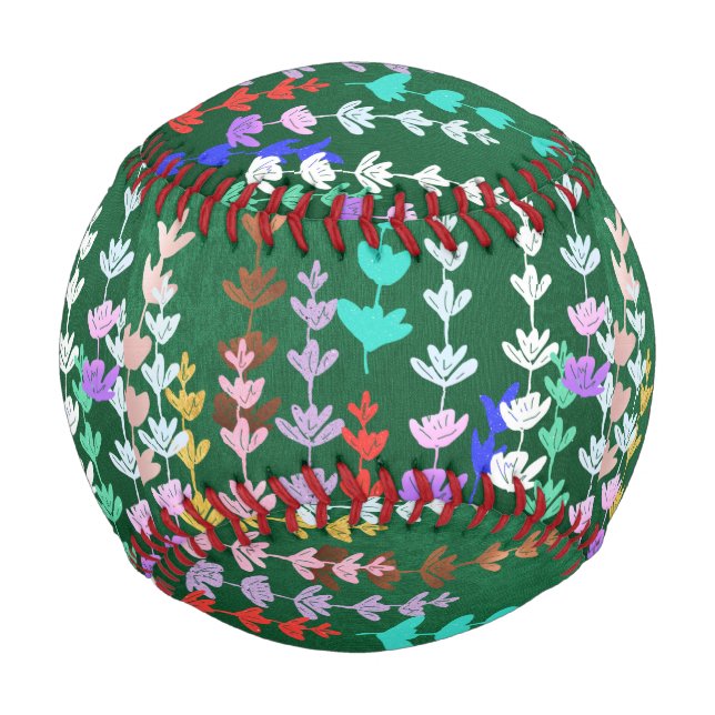spring, floral,modern,pattern,happy,colourful,fun, baseball (Front)
