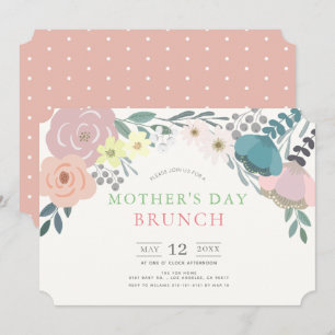 Spring Floral Mother's Day Brunch Invitation