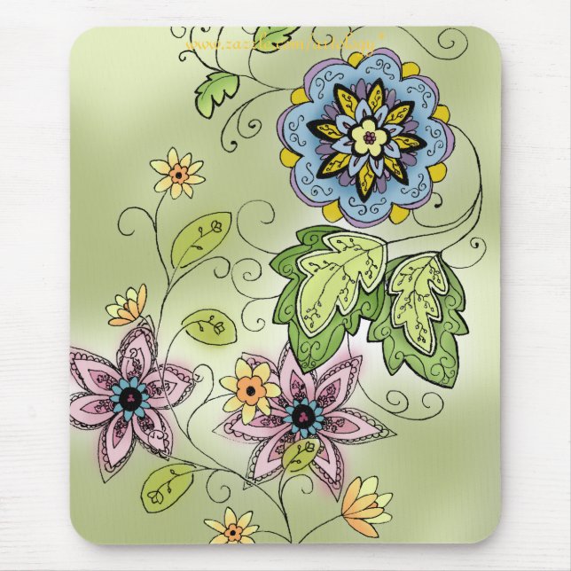 Spring Floral Mouse Pad (Front)