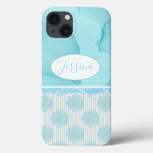 Spring floral multi blue design iPhone 13 case