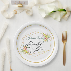 Spring floral paper plates