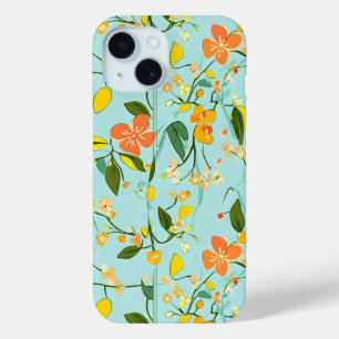 Spring Floral Pattern iPhone 15 Case