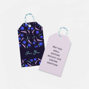 Spring Floral Pattern Lilac Gift Tags