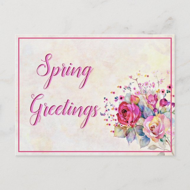 Spring floral postcard (Front)
