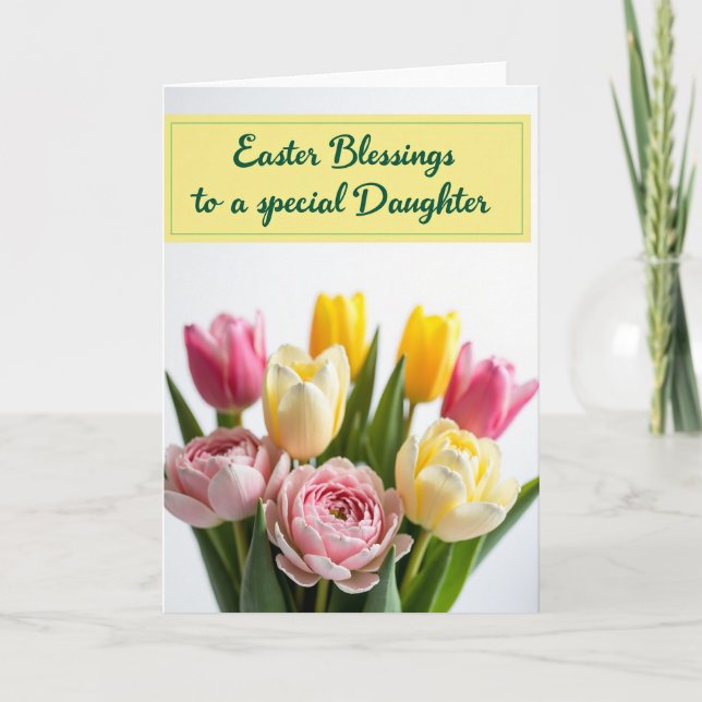Spring Floral Rectangle Banner Card (Front)
