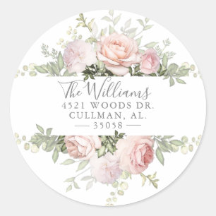 Spring Floral Return Address Label Seal