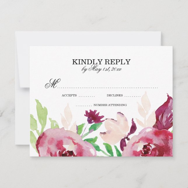 Spring Floral | RSVP Cards (Front)