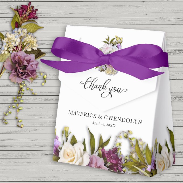 Spring Floral Rustic Wedding Favour Box (Creator Uploaded)