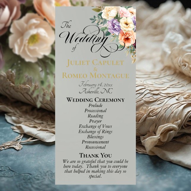 Spring Floral - Sage Wedding Programme (Creator Uploaded)