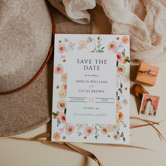 Spring Floral Save the Date Invitation (Creator Uploaded)