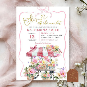 Spring Floral She's off the Market Bridal Shower Invitation