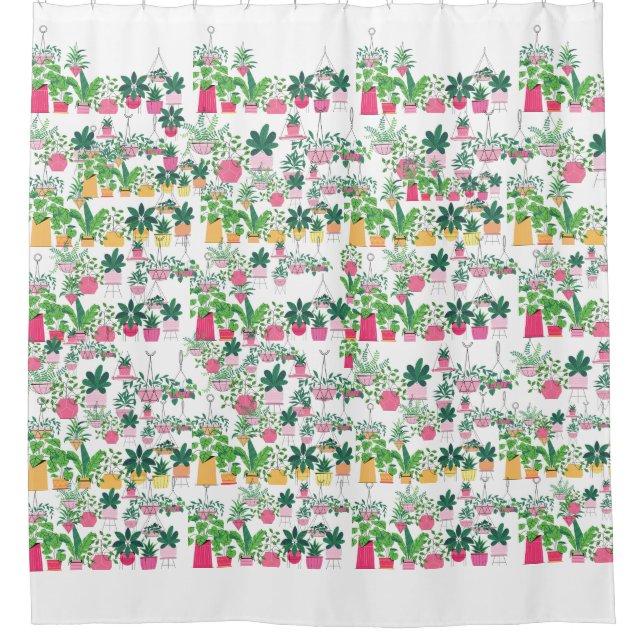 Spring Floral Shower Curtain (Front)