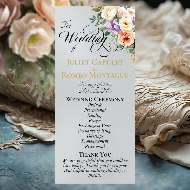 Spring Floral - Silver Wedding Programme (Creator Uploaded)