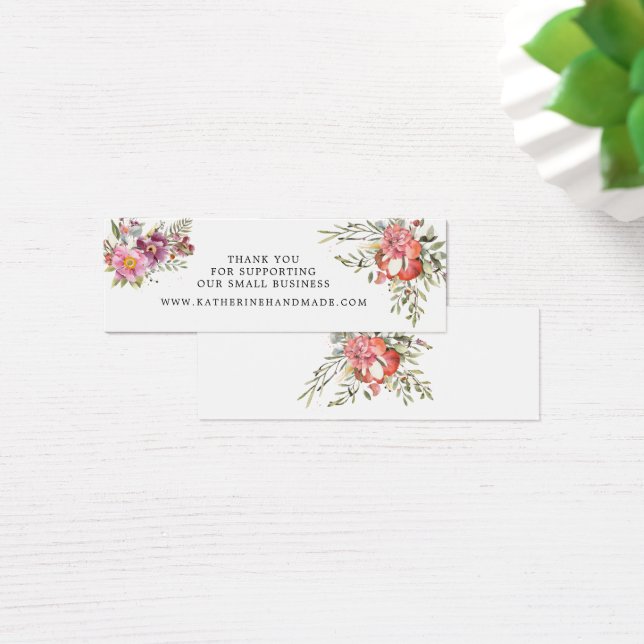 Spring floral Small Business Thank You Card (Desk)