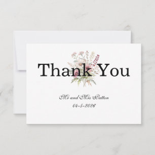 Spring Floral Thank You card