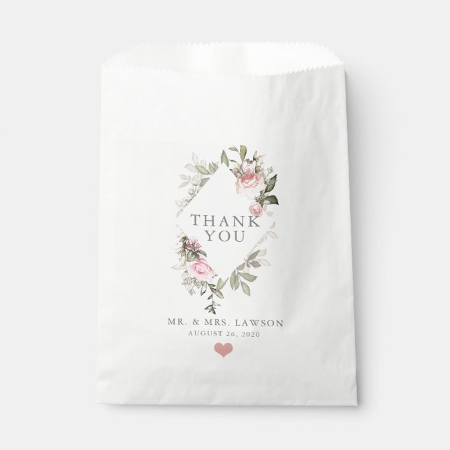 Spring Floral | Thank You Favour Bag (Front)