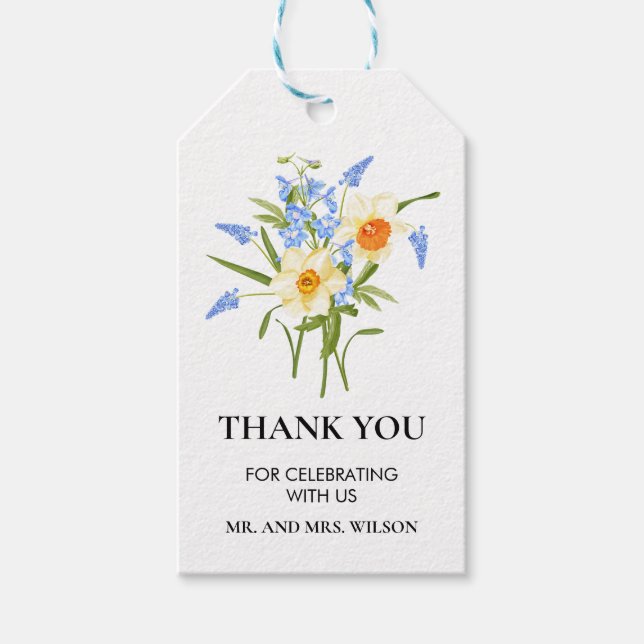 Spring Floral Thank You Gift Tag (Front)