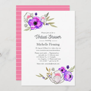 Spring Floral Virtual Shower Invitation