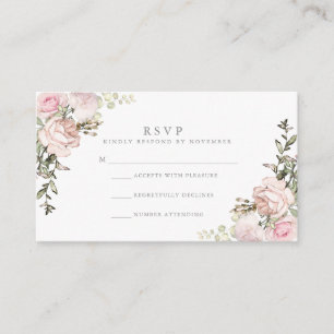 Spring Floral Watercolor RSVP Enclosure Card