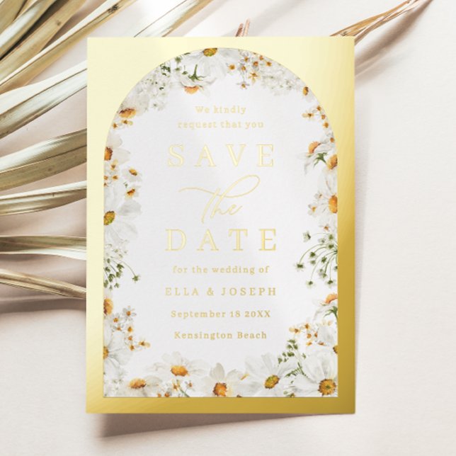Spring Floral Wedding Arch Save The Date Gold (Creator Uploaded)