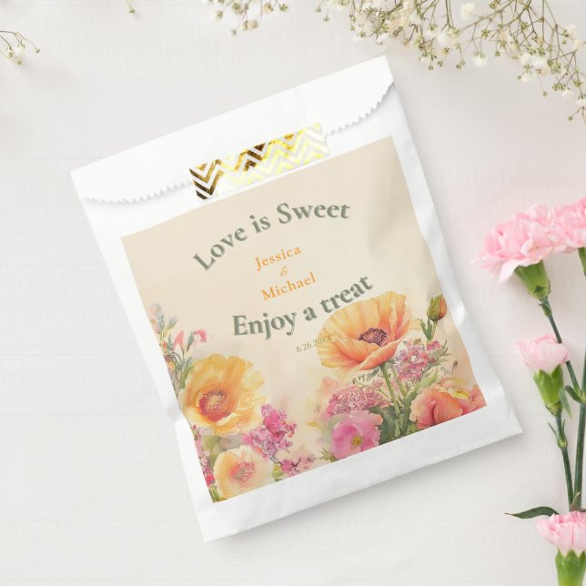 Spring Floral Wedding  Favour Bags (Sealed)