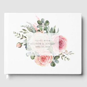 Spring Floral Wedding Guest Book