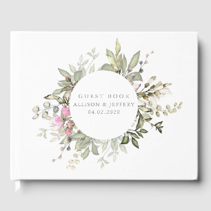 Spring Floral Wedding Guest Book
