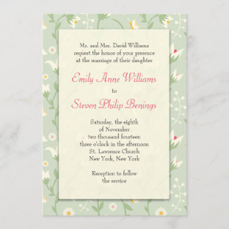 Spring Floral Wedding Invitation