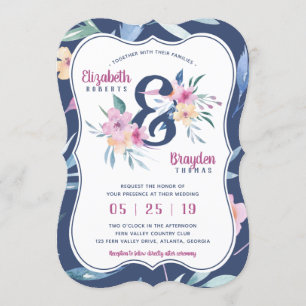 Spring Floral Wedding Invitation, Boho Invitation