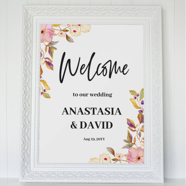 Spring Floral Wedding Welcome Printable Poster (Creator Uploaded)