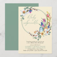 Spring Floral Wreath Easter Theme Baby Sprinkle