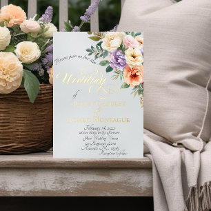 Spring Floral & Wreath Monogram - Pearl White